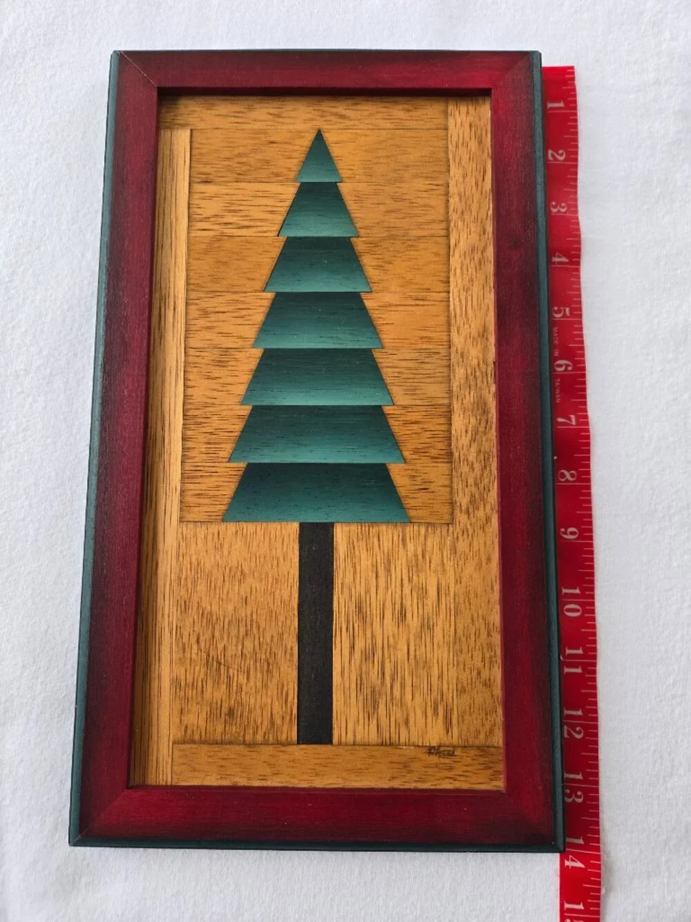 Wooden Pine Tree Quilt By Uniquely Jewell Wood Quilt Wall Art Signed
